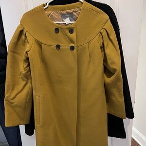 JCREW beautiful pea coat, wonderful color. Small stains front right